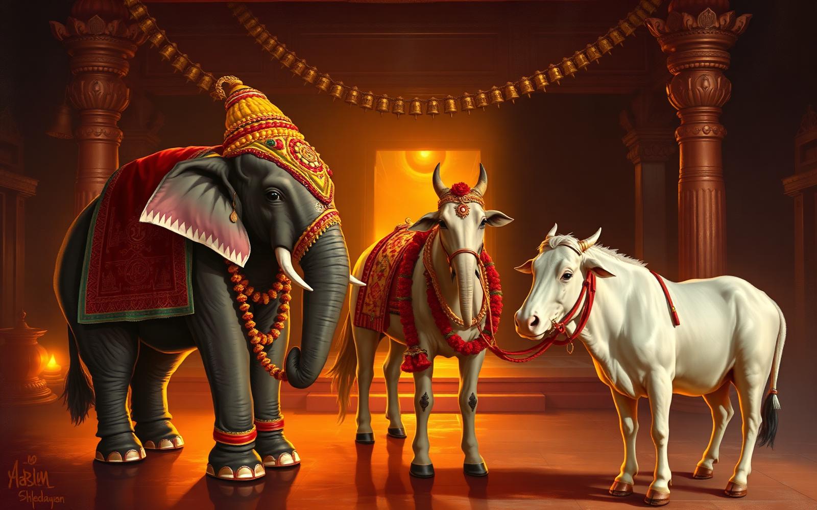 Gaja, Aswa and Gho Pooja — Three Foundational Rituals
